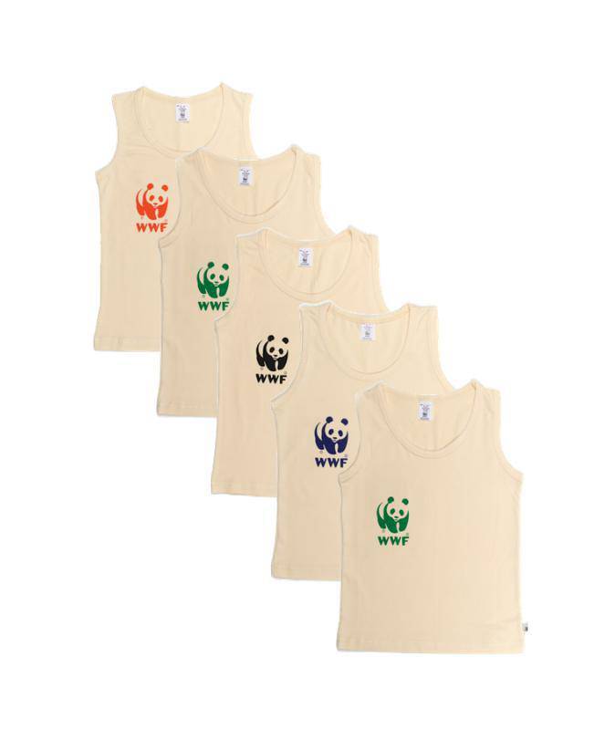 DOA Organik Pamuklu Erkek Çocuk Atlet - 5'li Ekonomik Paket - doashop