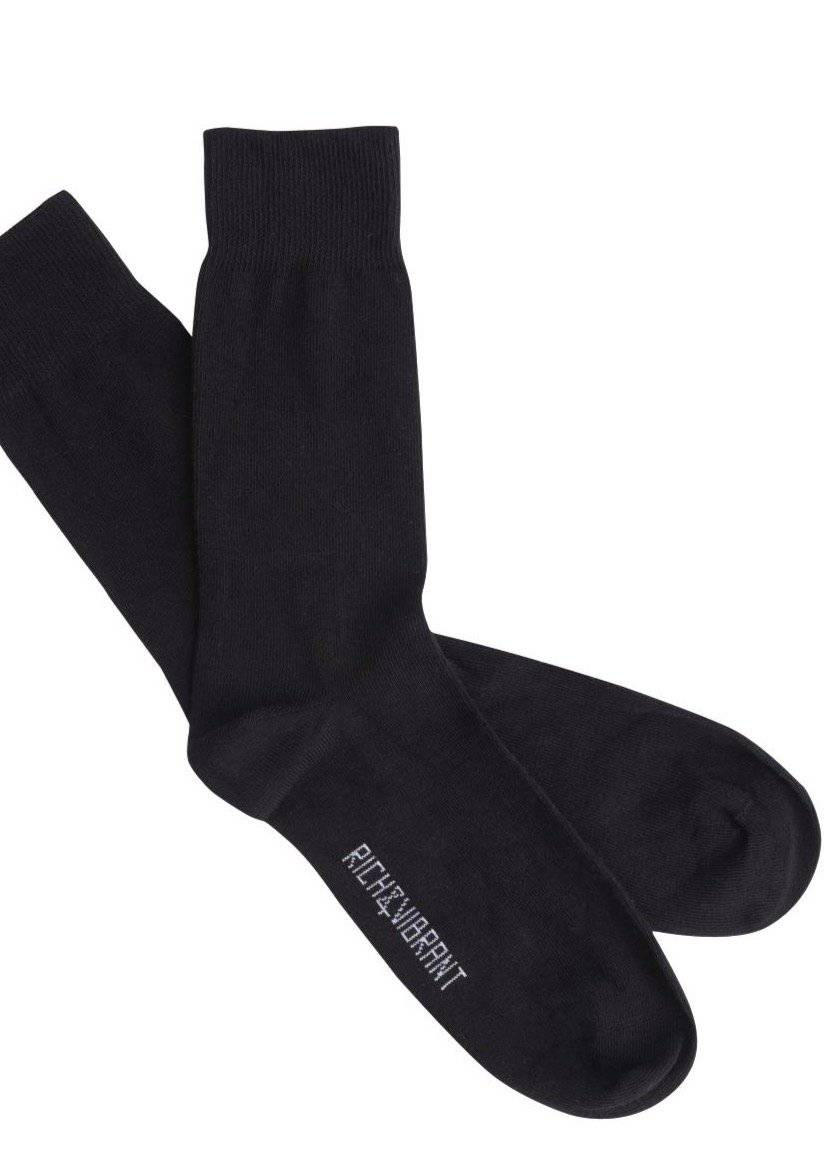 Rich&Vibrant Basic Black - Organik Pamuklu Soket Çorap - doashop