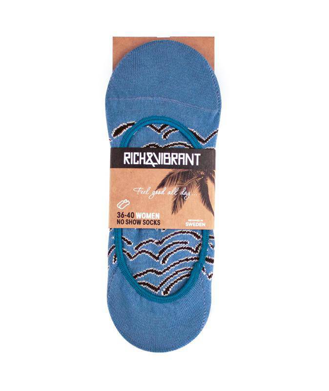 Rich&Vibrant Blue Sea - Organik Babet Patik Çorap - doashop
