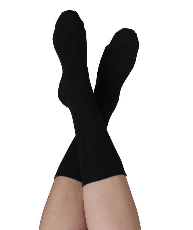 Rich&Vibrant Basic Black - Organik Pamuklu Soket Çorap - doashop
