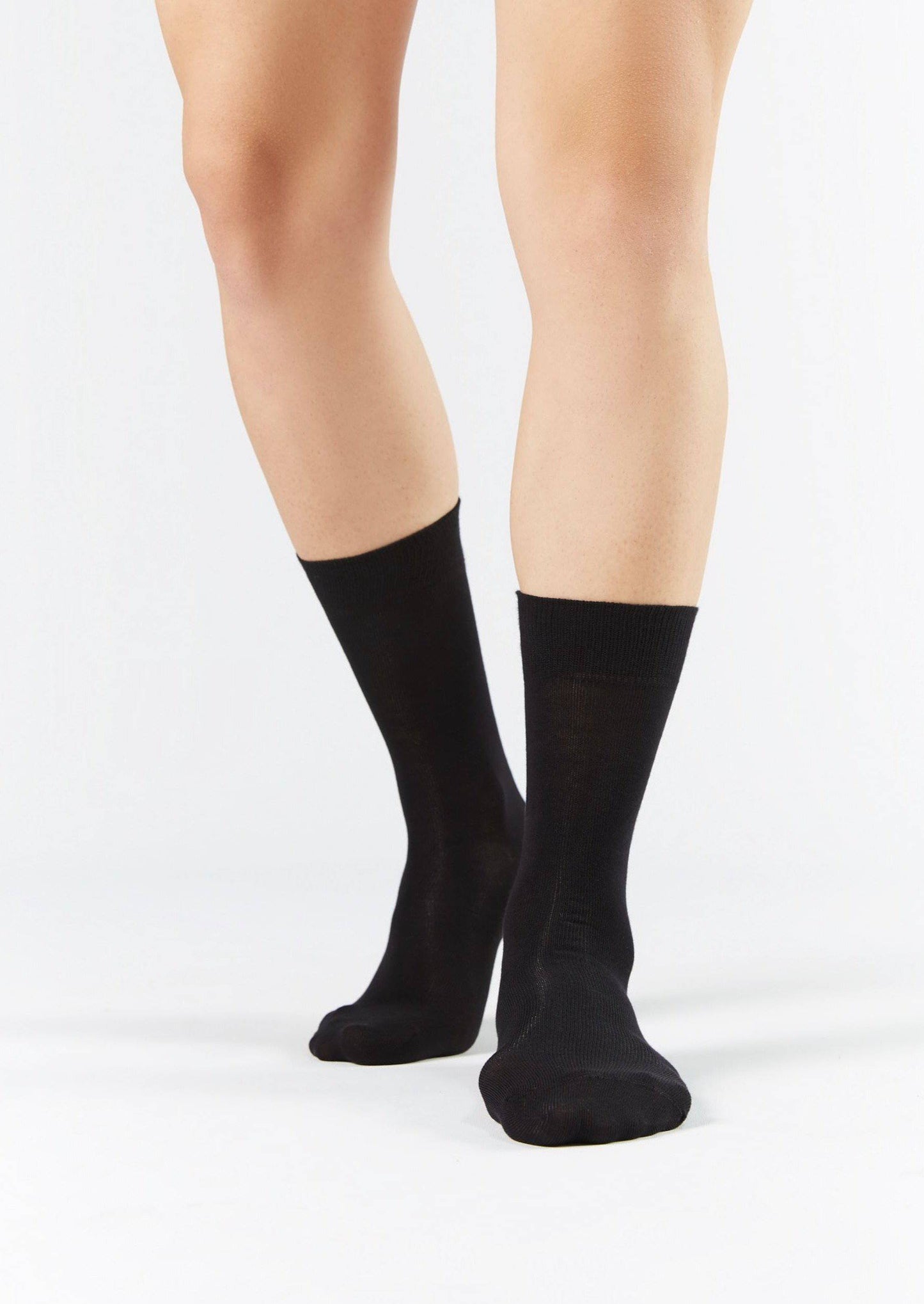 doa Modal BLACK - Siyah Renk Unisex Soket Çorap (3'lü Paket) - doashop