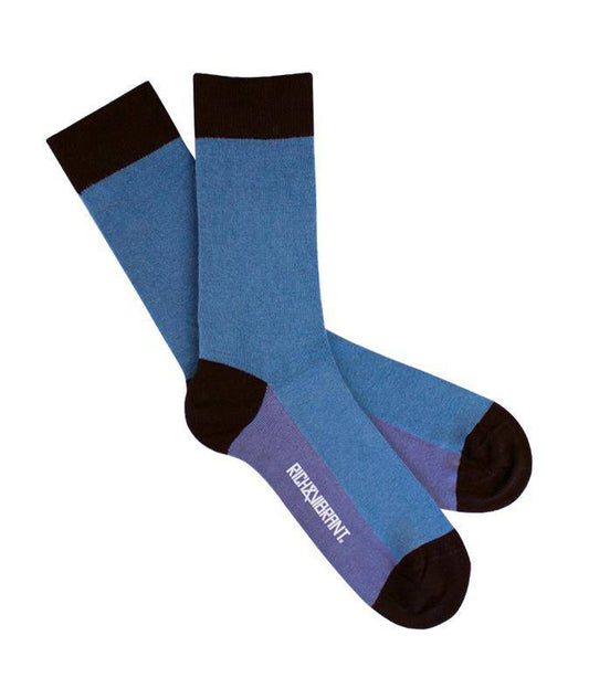 Rich&Vibrant Solid Blue - Organik Pamuklu Soket Çorap - doashop